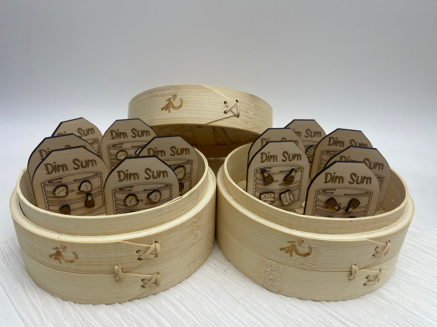 Dim Sum Earring Collection - Buns Gyoza Soy Sauce Steamer Basket Egg Tart