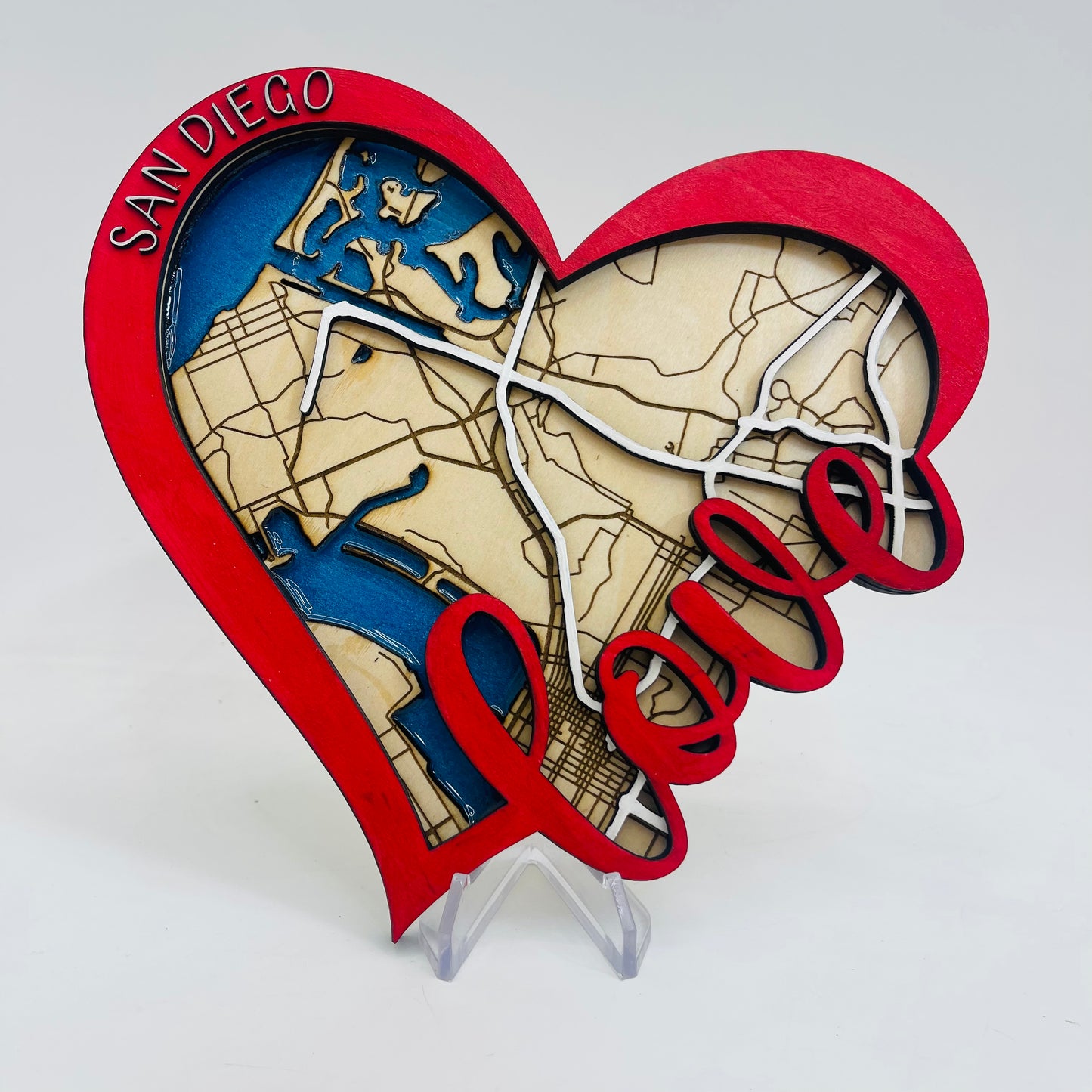Custom Heart Map with City Name