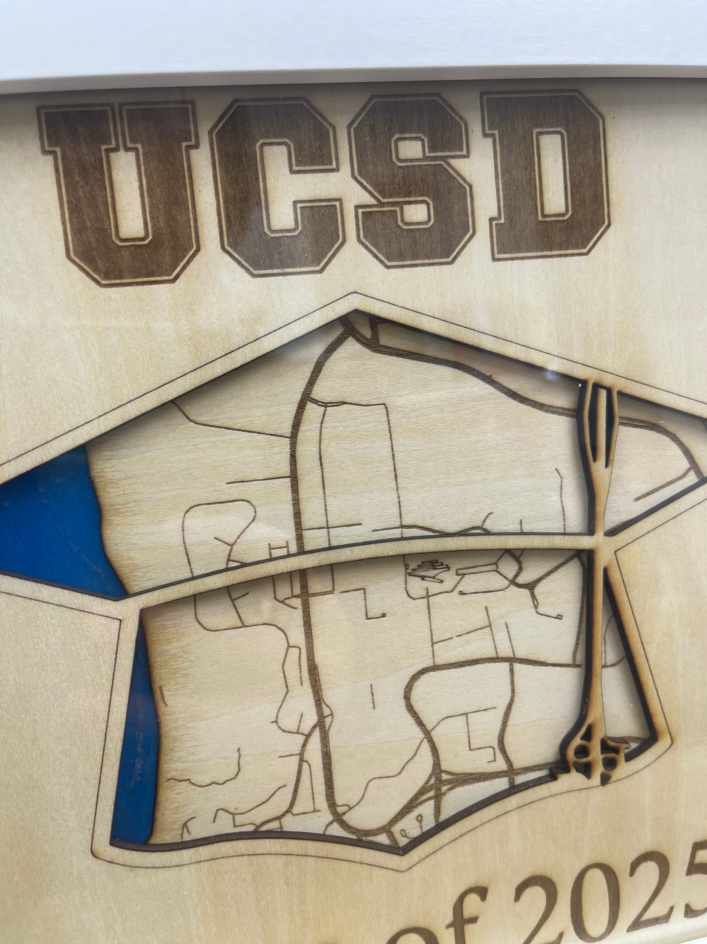 Custom Framed University or School Graduation Map